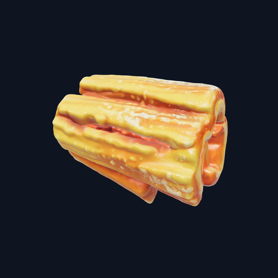 Realistic Churro Dessert Texture model pack